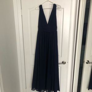Navy blue bridesmaids dress